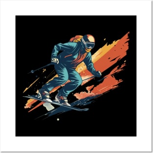 skiing man Posters and Art